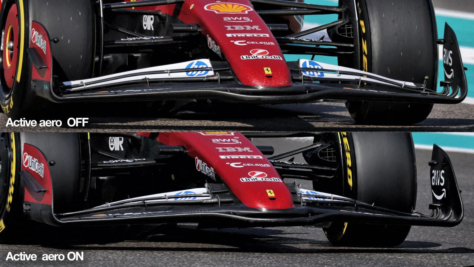 The new 2026 active aero system in action